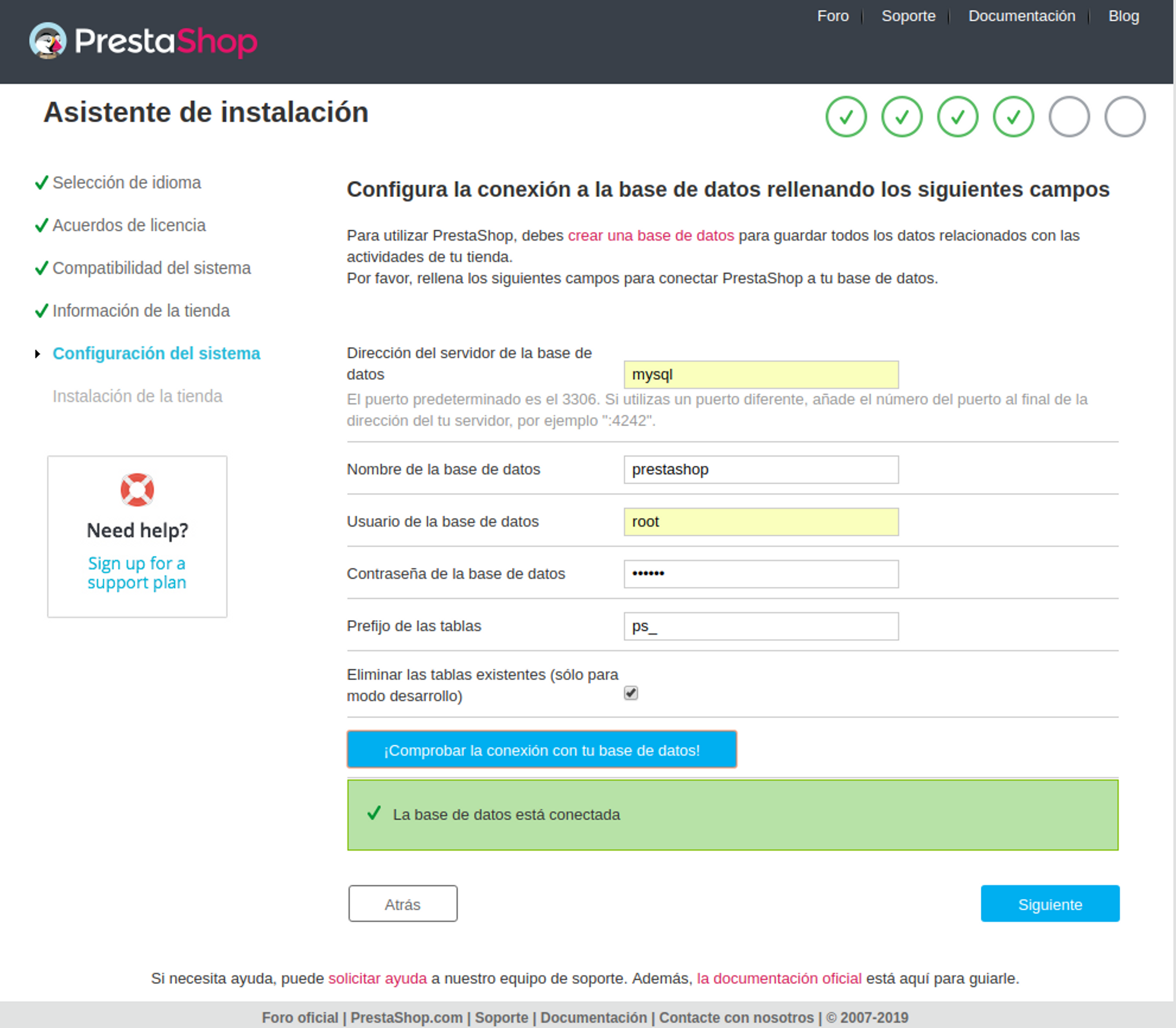 Instalación de Prestashop: Paso 5 {991x866}